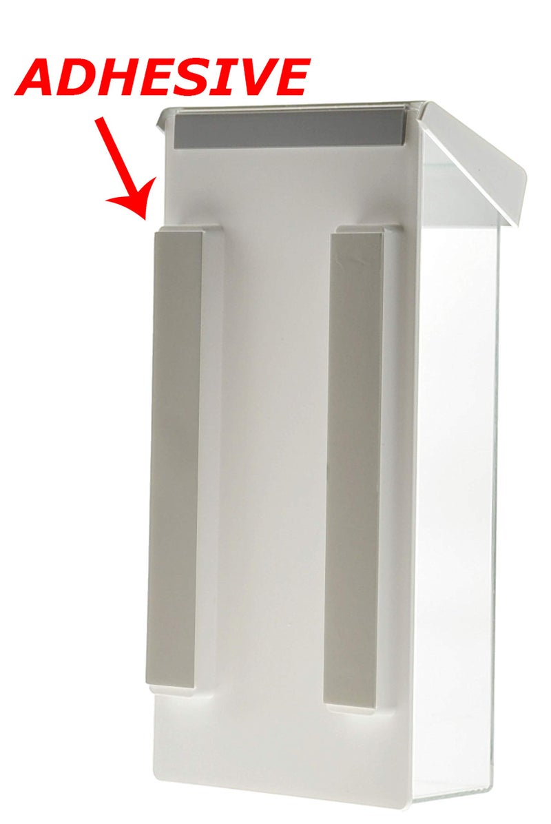Marketing Holders Outdoor Brochure Holder Box Clear with White Lid Holds 4" x 9" Trifolds Real Estate Sheets Pamphlets Menus for Sign Store Front Display Take One Caddy - Image 3